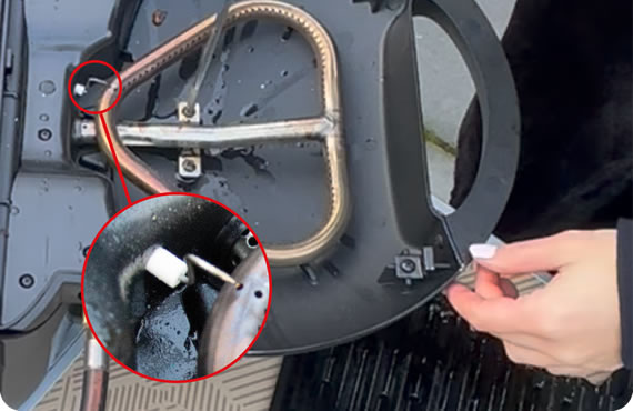 Detach the burners for a deeper clean